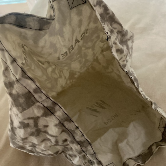 Isabel Marant x h&m, Alo big cotton beach shopper tote, grey cream tie dye style - Picture 4 of 5
